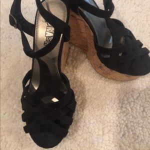 Black wedges! Size 5!!